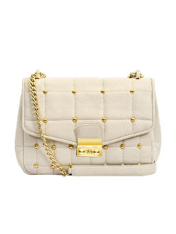 Eske - Vanilla Color Patterned Shoulder Bag For Women