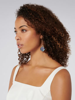 Forever New - Saylor Bar & Resin Disc Drop Earring