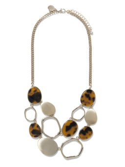 Forever New - Ash Abstract Resin Collar Necklace