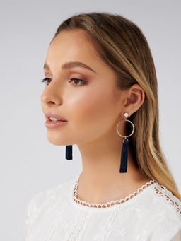 Forever New - Celeste Geo Tassel Drop Earrings