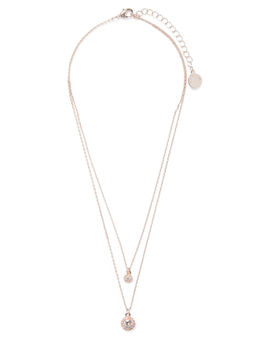 Forever New - Zoe Cz Cluster Double Layer Necklace