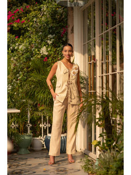 AKSH INDIA - Camie Shell Sunflower Beige Co-Ord