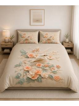Cortina - 7D Bedsheet For Double Bed 240Tc Microfiber With 2 King Size Pillow Cover