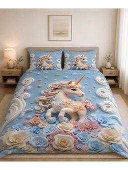 Cortina - 7D Bedsheet For Double Bed 240Tc Microfiber With 2 King Size Pillow Cover