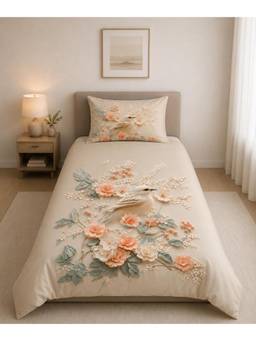 Cortina - 7D bedsheet for Single Bed 240TC Microfiber with 1 Pillow Cover