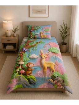 Cortina - 7D bedsheet for Single Bed 240TC Microfiber with 1 Pillow Cover