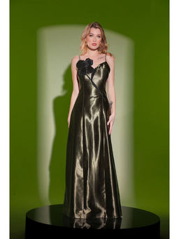 Kayjay by Kritika Jain - Olive Sleeveless Fallon Gown