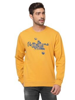Pepe Jeans - Mens Yellow Printed Sweatshirt