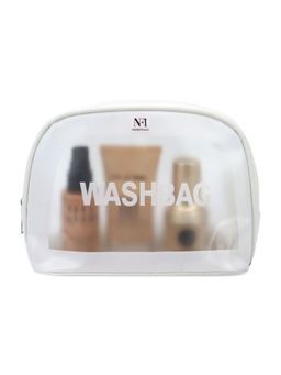 NFI Essentials - Semicircle Makeup Pouch for Women Transparent Wash Bag (M)