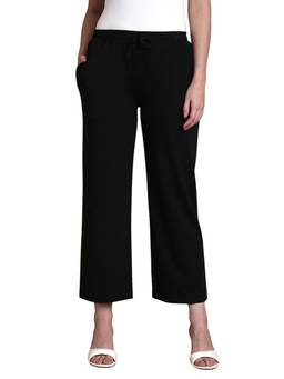 TWIN BIRDS - Women Regular Fit Solid Black Pant