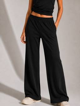 Slumber Jill - Women's Regular Fit Solid Black Pant