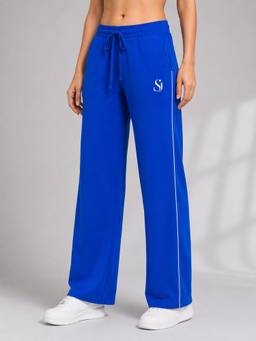 Slumber Jill - Women's Regular Fit Solid Blue Pant