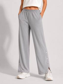 Slumber Jill - Women's Regular Fit Solid Grey Pant