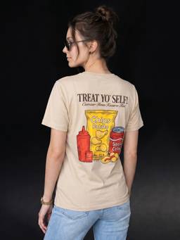 JUNEBERRY - Women's Typography Beige Tshirt