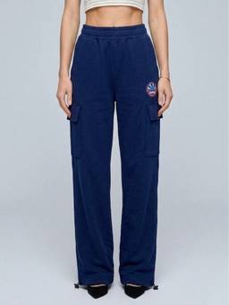 Club York - Women's Solid Blue Track Pant