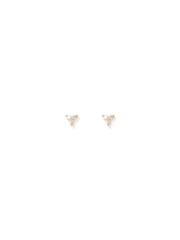 Forever New - Filippa Real Plated Triple Stone Cz Stud Earrings