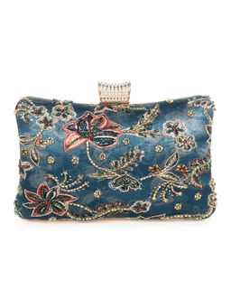 SWISNI - Blue Silk Clutches SWIS-398