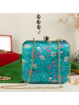 SWISNI - Turquoise Silk Clutches SWIS-420