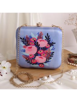 SWISNI - Blue Silk Clutches SWIS-435