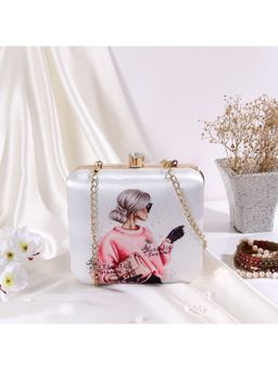 SWISNI - Off White Silk Clutches SWIS-450