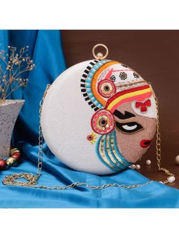 SWISNI - White Silk Clutches SWIS-478