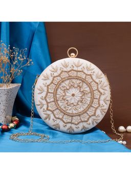 SWISNI - White Silk Clutches SWIS-483