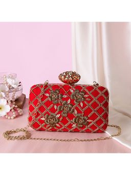 SWISNI - Red Canvas Clutches SWIS-497