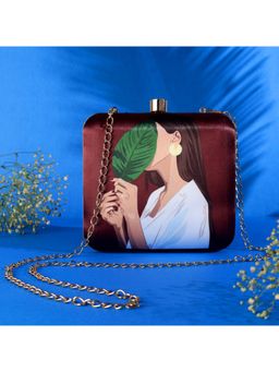 SWISNI - Maroon Canvas Clutches SWIS-515