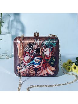 SWISNI - Brown Canvas Clutches SWIS-521