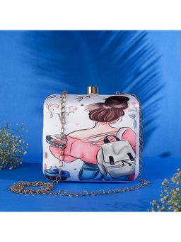 SWISNI - White Satin Clutches SWIS-534