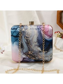 SWISNI - Blue Satin Clutches SWIS-537