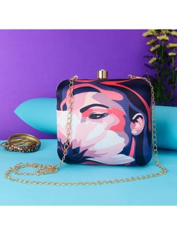 SWISNI - Blue Satin Clutches SWIS-539