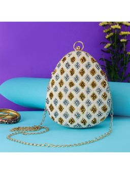 SWISNI - Multi Raw Silk Clutches SWIS-548