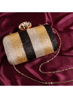 SWISNI - Multi Color Raw Silk Clutches SWIS-592