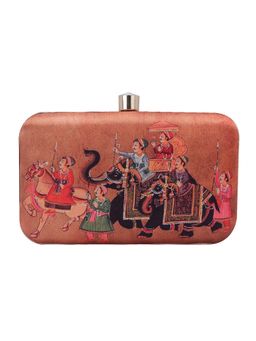 SWISNI - Brown Satin Clutches SWIS-607