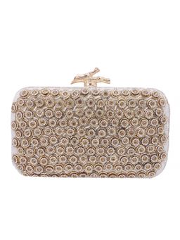 SWISNI - Cream Satin Clutches SWIS-619