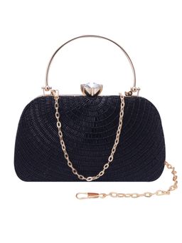 SWISNI - Black Satin Clutches SWIS-626