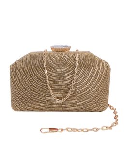 SWISNI - Gold Satin Clutches SWIS-667