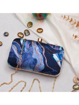 SWISNI - Blue Satin Clutches SWIS-683