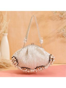 SWISNI - Silver Satin Clutches SWIS-701