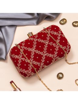 SWISNI - Red Satin Clutches SWIS-720