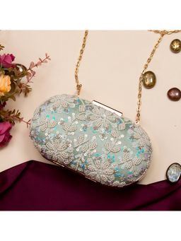 SWISNI - Green Satin Clutches SWIS-741