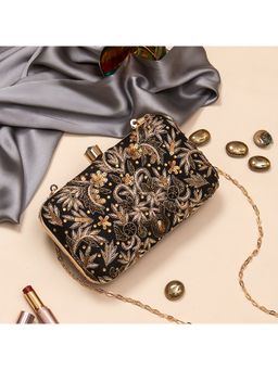 SWISNI - Black Satin Clutches SWIS-761