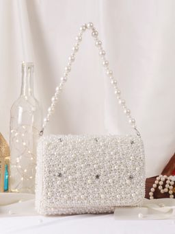 SWISNI - White Satin Clutches SWIS-789
