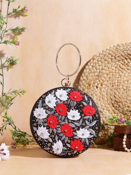 SWISNI - Black SATIN Clutches SWIS-791