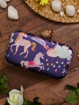 SWISNI - Purple SATIN Clutches SWIS-820