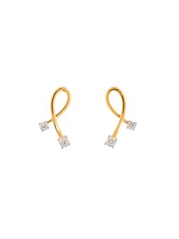 Bijou Co. - Criss Cross Lab Grown Diamond Studs - White