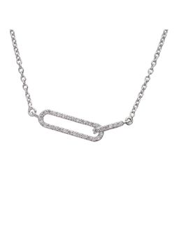 Bijou Co. - Paperclip Lab Grown Diamond Necklace - White