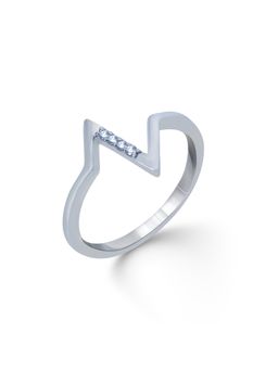 Bijou Co. - Lightning Bolt Lab Grown Diamond Ring - White