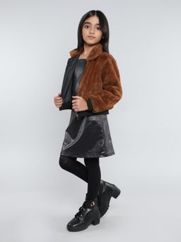 Taffy - Fur Singlet Dress with Crop Winter Jacket (Set of 2)